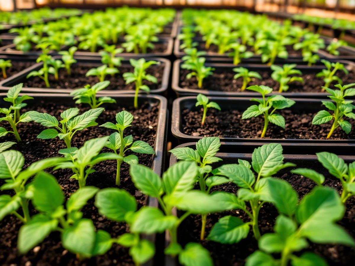 Vegetable seedlings in a Gardenscape Kenya nursery